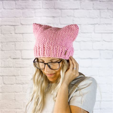 Pink Pussy Hat Pussyhat Project Pussy Cat Ears Hat Pink Cat Etsy Canada
