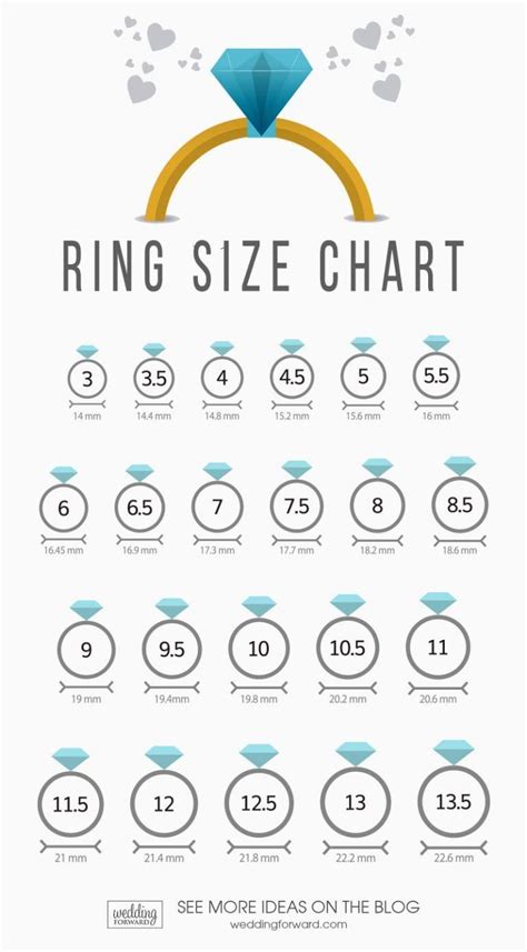 Engagement Wedding Ring Size Chart Printable This Printable Ring Size