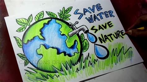 How To Draw Save Trees Save Water Save Nature Poster Drawing YouTube