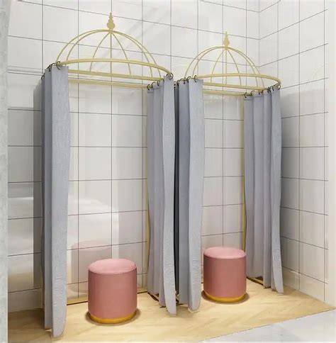 U Shaped Fitting Bar Curtain Shop Clothing Store Fitting Room Curtain