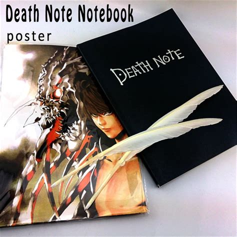3 In 1 Death Note Notebook Vintage Supernatural God Book With Feather
