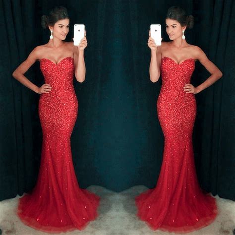 amazing red mermaid prom dress prom dresses evening party gown on storenvy
