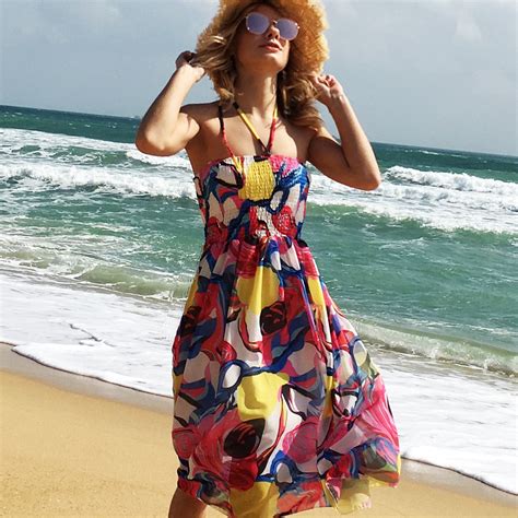 Women Sexy Beach Chiffon Midi Dress Strapless Halter Backless Midi