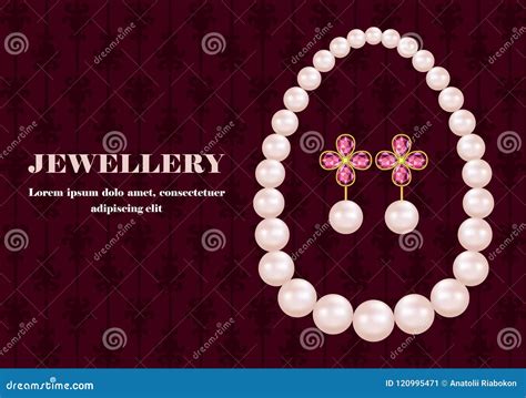 Jewellery Concept Background Realistic Style Stock Vector