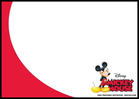 Free Printable Mickey Mouse Birthday Party Kits Template Drevio