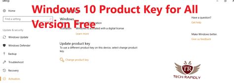 Windows 10 Product Key For All Versions Free