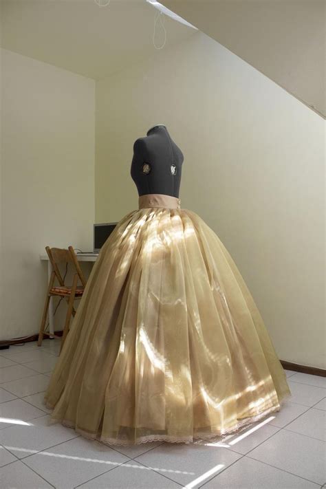 Buy Ochre Ball Skirt Sandy Gown Organza Skirt Wedding Skirt Bridal