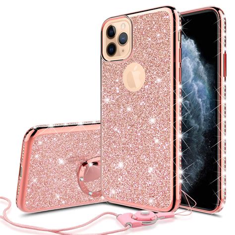 Glitter Blingring Kickstand For Apple Iphone 12 12 Pro Case Diamond
