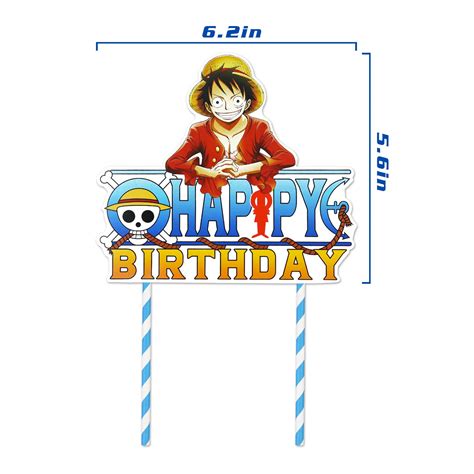 46pcs One Piece Birthday Party Decorations Manga Theme Party Supplies