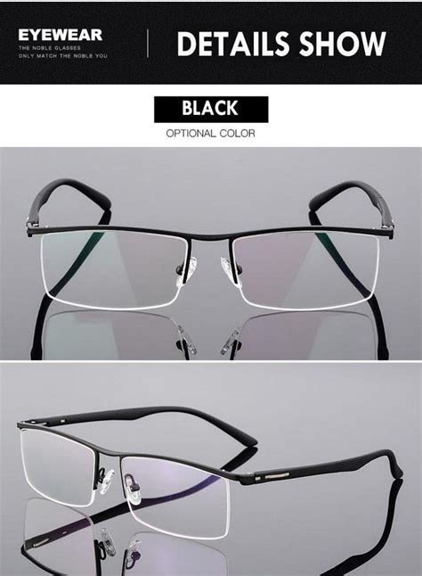Bclear Mens Semi Rim Square Tr 90 Alloy Eyeglasses P8831 Eyeglass Frames For Men Mens