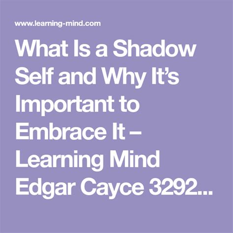 What Is A Shadow Self And Why Its Important To Embrace It Learning