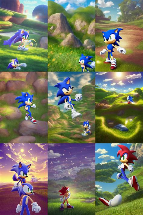 Sonic The Hedgehog Windows Xp Serene Evening Stable Diffusion Openart