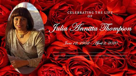 Julia Thompson Funeral Service Youtube