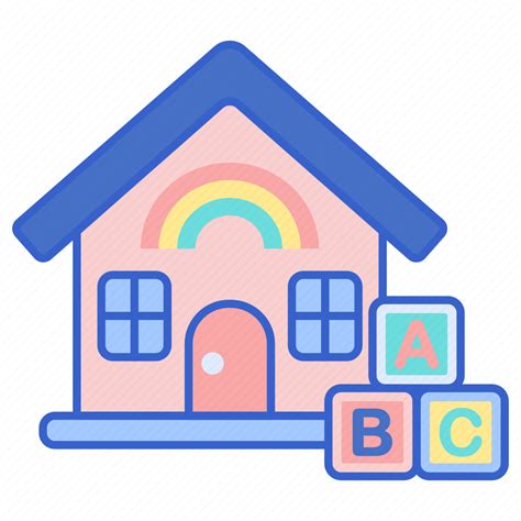 Alphabet House Kindergarten School Icon Download On Iconfinder