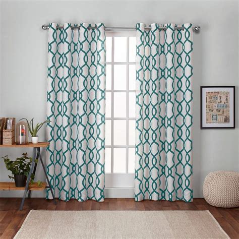 Teal And White Curtains Curtains And Drapes