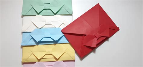 Origami Paper Art Envelope Tie Bow Origami 💌diy💌 Envelope Gravatinha