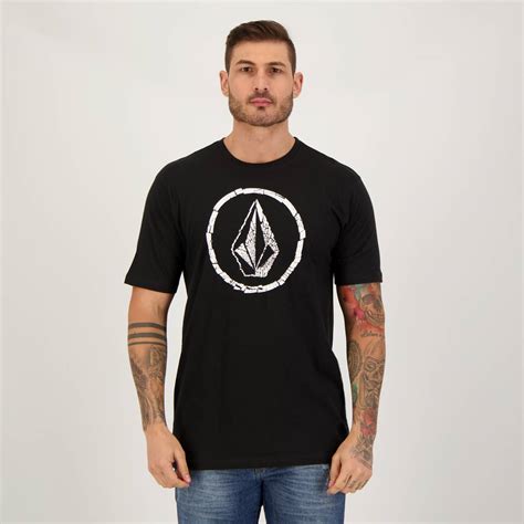 Camiseta Volcom Circle Stone Ii Preta Futfanatics