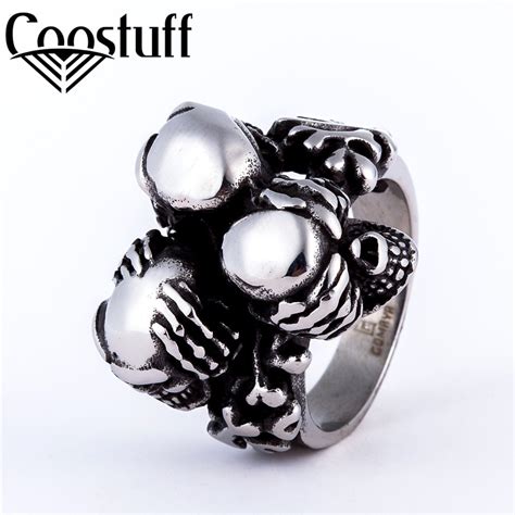 Fashion Punk Man Jewelry High Quality 316l Stainless Steel Ring For