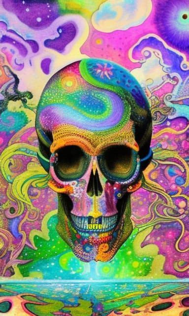 Colorful Psychedelic Skull Ai Generated Artwork Nightcafe Creator