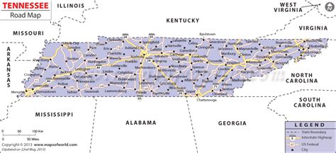 Tennessee Road Map Tennessee Map Tennessee Map