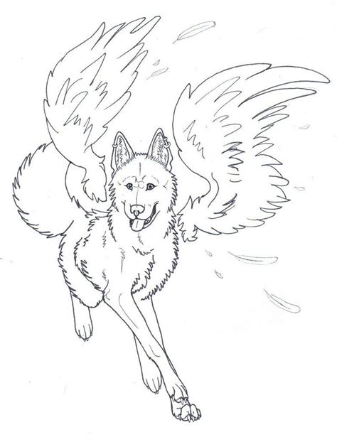 Wolves With Wings Coloring Pages Coloring Home