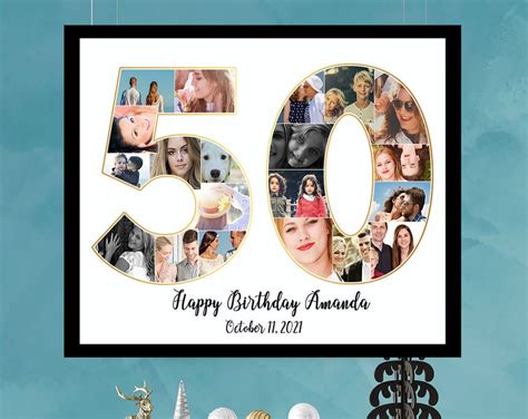 50th Birthday Collage 50th Birthday Photo Collage 50 Photo Collage