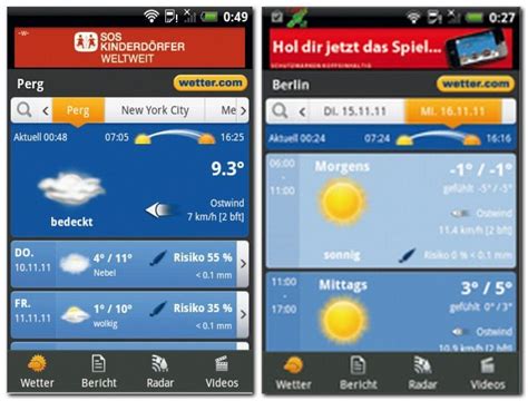 mejores apps de meteorología para android y iphone