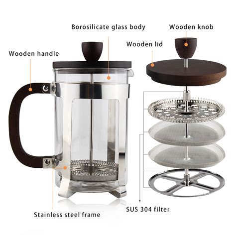 wood french press factory suppliers and manufacturers china wholesale stainless steel french
