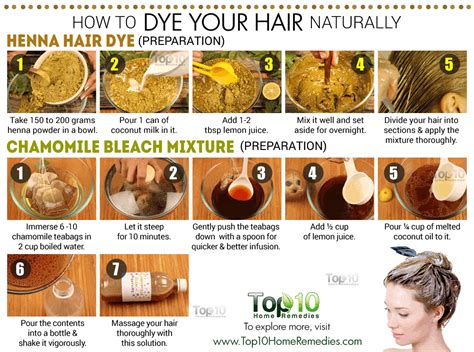 How To Dye Your Hair Naturally Top 10 Home Remedies