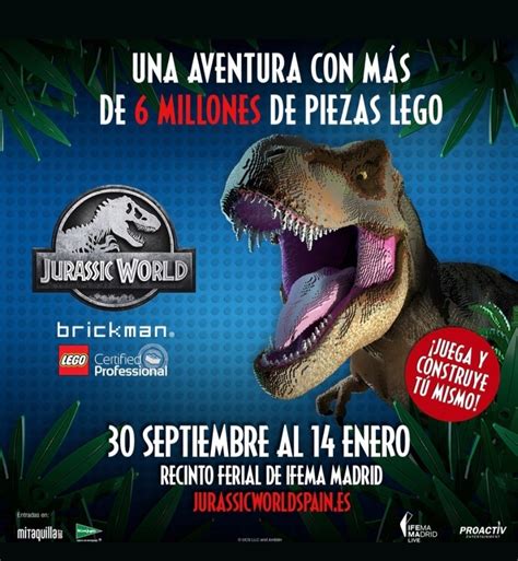 Jurassic World Exposición De Lego Llega A Madrid Del 30 Sep Al 14 Ene
