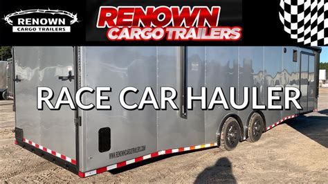 Race Car Trailer Toy Hauler Renown Cargo Trailers Youtube