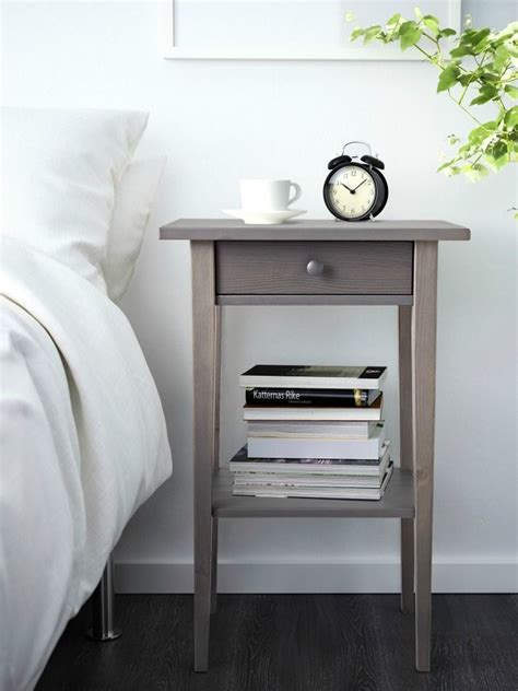 You can assemble this end table in a few minutes with the help of minimal tools. Favorite Narrow Nightstands for Small Space Bedrooms! | Small space bedroom, Hemnes bedside ...