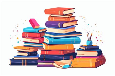 Pilhas De Livros Para Leitura Pilha De Livros Did Ticos Para Educa O Isolado No Fundo Branco