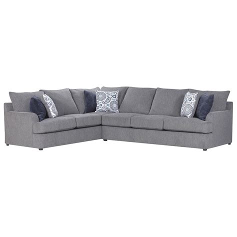 Simmons Upholstery 2 Piece Sectional In Grandstand Flannel Nfm