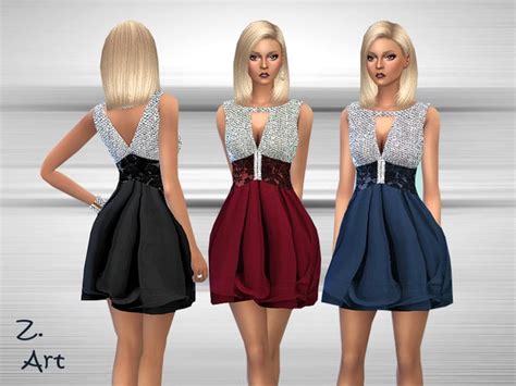 Metallic Sparkle Dress By Zuckerschnute20 At Tsr Sims 4 Updates