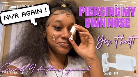 Piercing My Nose With A Amazon Piercing Kit😳😬 Youtube