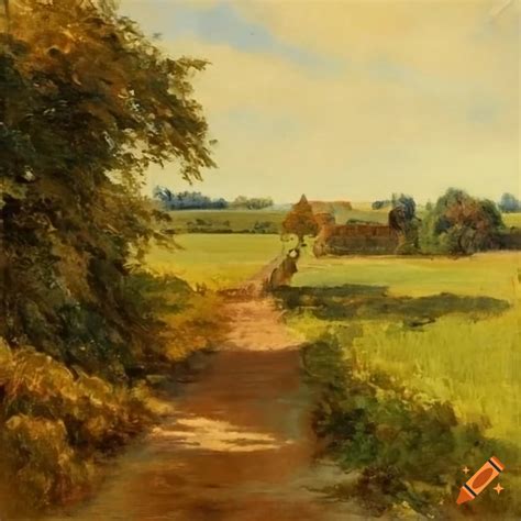 Vintage Painting Of Peaceful Countryside In Holland On Craiyon