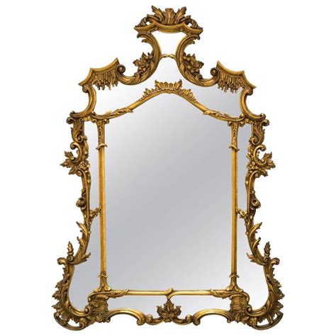 1930s Carved Gilt Wood French Mirror For Sale At 1stdibs