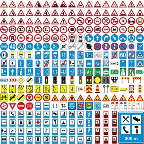 Traffic Signs Symbols Free Vector Download 21262 Free Vector For