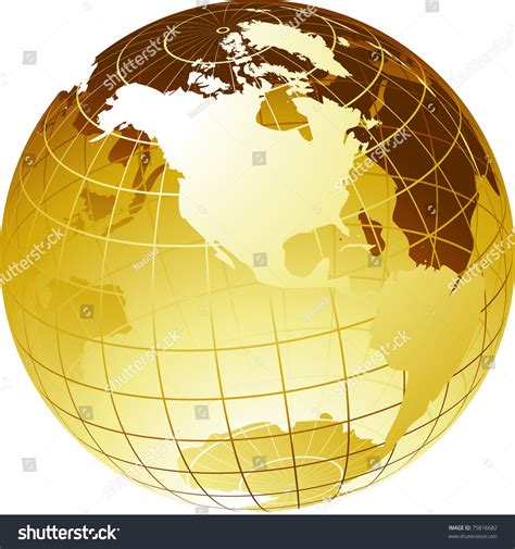 Gold Globe Stock Vector 75816682 Shutterstock