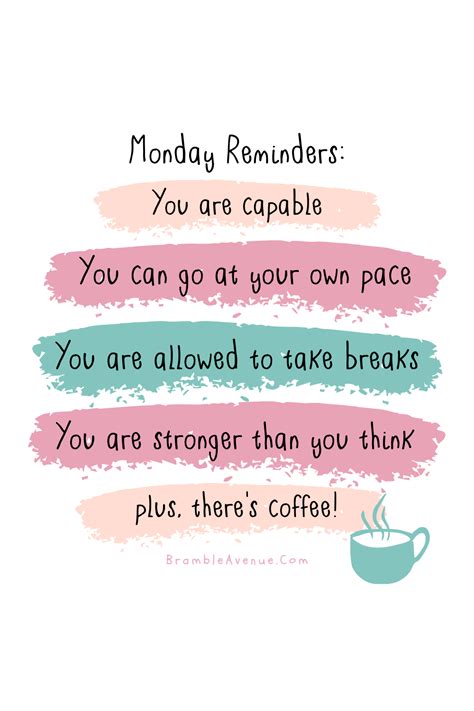 Monday Reminders Cute Morning List Quote Happy Monday Quotes Monday Motivation Quotes