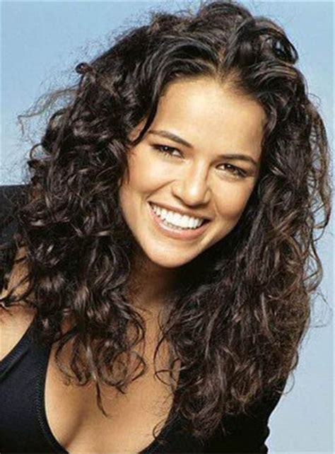 Michelle Rodriguez Messy Curly Medium Human Hair Lace Front Cap Wigs 16