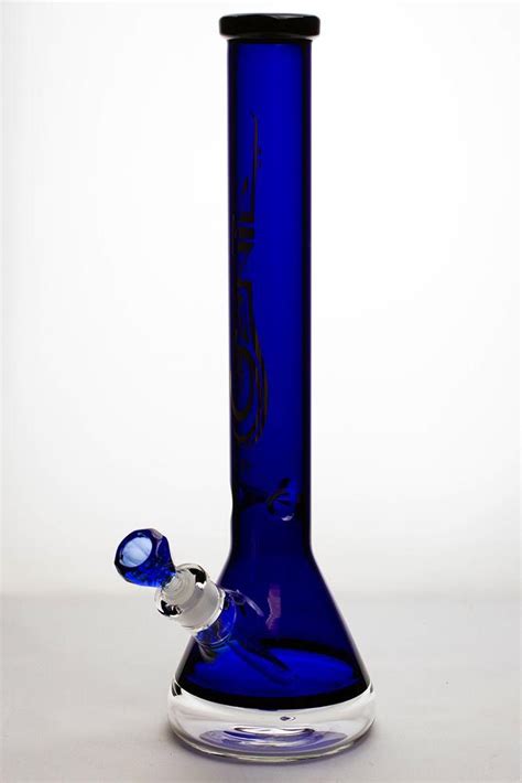 18 inches genie 9 mm color-tube and clear-bottom beaker water bong ...