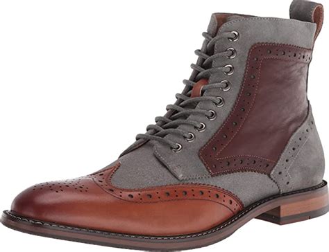 Stacy Adams Mens Finnegan Wingtip Lace Up Boot Fashion Boot Amazon Ca