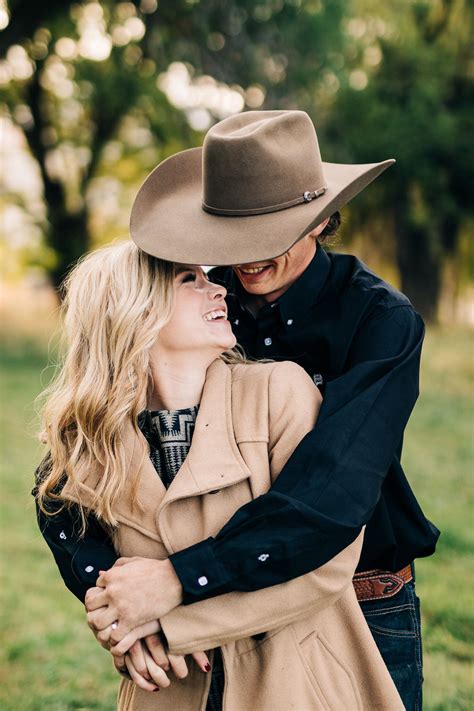 Western Ranch Engagement Session Engagement Pictures With Horses Real