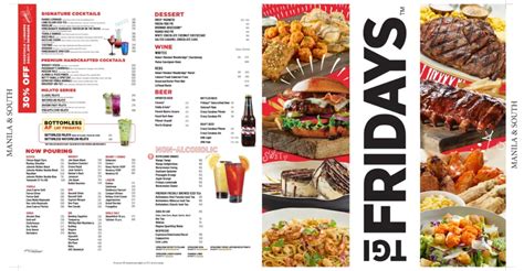 Tgi Fridays Menu And Updated Prices In Philippines 2023