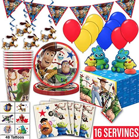 Toy Story 4 Party Supplies For 16 Plates Cups Napkin Tablecloth