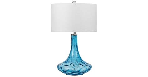 CAL Lighting Eustis Glass Table Lamp 252 Aqua Blue Decor