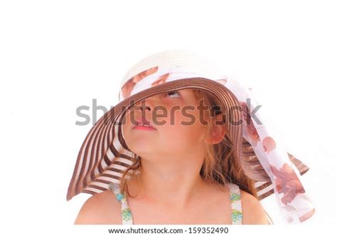 Attractive Little Girl Big Hat Stock Photo 159352490 Shutterstock