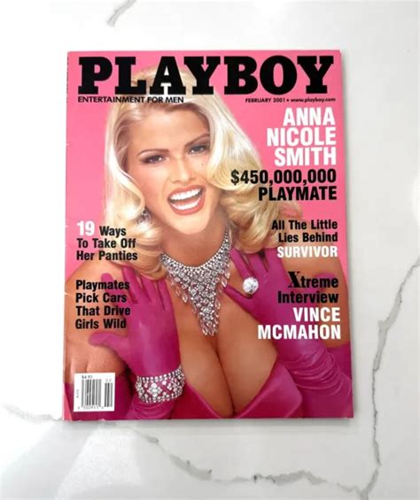 Playboy Magazine February Anna Nicole Smith Vince Mcmahon Survivor Tv Picclick